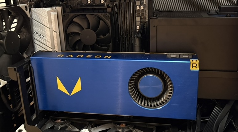 Vega Frontier Edition installed in the server case